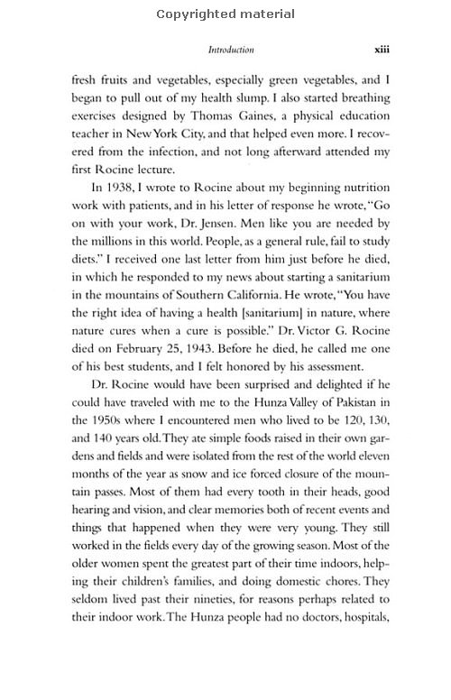 Click Here To See the NEXT image ( 7 ) (Dr.Jensens Guide To Body Chemistry and Nutrition <br>Excerpt 24 pages - begining of the book - Copyright  Dr. Bernard Jensen) 