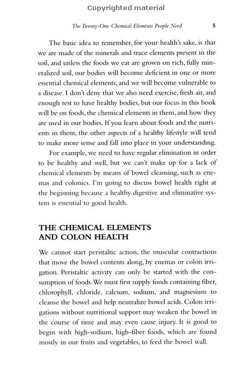 Click Here To See the NEXT image ( 16 ) (Dr.Jensens Guide To Body Chemistry and Nutrition <br>Excerpt 24 pages - begining of the book - Copyright  Dr. Bernard Jensen) 