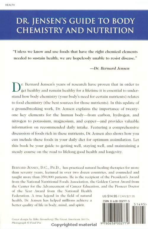 Click Here To See the NEXT image ( 0 ) (Dr.Jensens Guide To Body Chemistry and Nutrition <br>Excerpt 24 pages - begining of the book - Copyright  Dr. Bernard Jensen) 