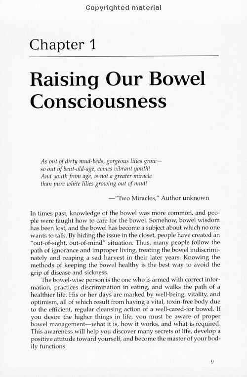 Click Here To See the NEXT image ( 4 ) (Dr.Jensens Guide To Better Bowel Care <br>Excerpt 9 pages - begining of the book - Copyright  Dr. Bernard Jensen) 