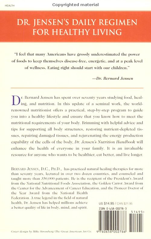 Click Here To See the NEXT image ( 2 ) (Dr.Jensens Nutrition Handbook <br>Excerpt 20 pages - begining of the book - Copyright  Dr. Bernard Jensen) 