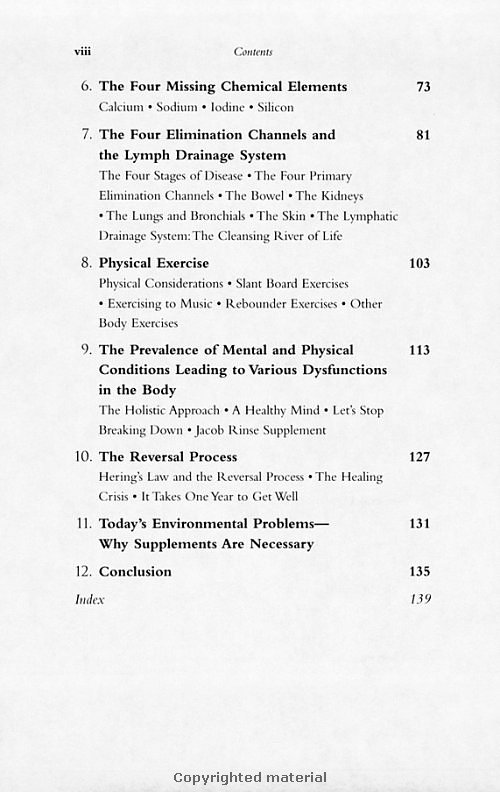 Click Here To See the NEXT image ( 6 ) (Dr.Jensens Nutrition Handbook <br>Excerpt 20 pages - begining of the book - Copyright  Dr. Bernard Jensen) 