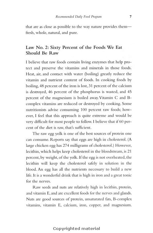 Click Here To See the NEXT image ( 13 ) (Dr.Jensens Nutrition Handbook <br>Excerpt 20 pages - begining of the book - Copyright  Dr. Bernard Jensen) 