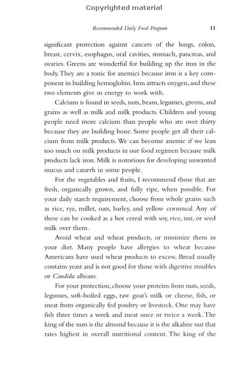 Click Here To See the NEXT image ( 17 ) (Dr.Jensens Nutrition Handbook <br>Excerpt 20 pages - begining of the book - Copyright  Dr. Bernard Jensen) 