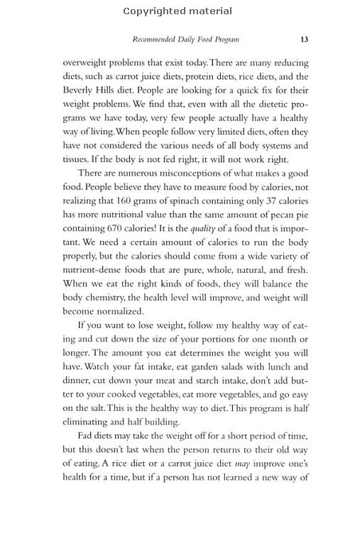 Click Here To See the NEXT image ( 19 ) (Dr.Jensens Nutrition Handbook <br>Excerpt 20 pages - begining of the book - Copyright  Dr. Bernard Jensen) 