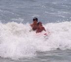 Steve and CJ on boogie board