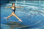 Girl walking on water