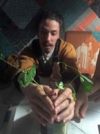 Santi Lou with plant