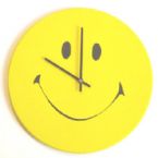 smiley face wall clock ... (Click to enlarge)