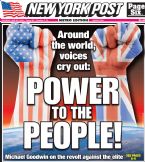 New York Post Power to The People Cover