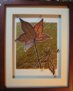 Eco Art Fall Leaves 2 Framed