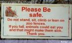 Please be Safe Animals Can Eat You