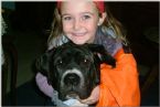 Lakota Mastino puppy with princess Aurora