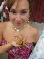 Butterfly visits  my Bride on wedding...