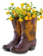 38447 cowboy boot planter ... (Click to enlarge)