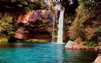 800px Waterfall on Jeju Island Korea ... (Click to enlarge)