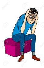 8652567 Young depressed man cartoon Stock Photo angry