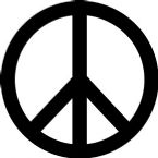 Peace Sign Button 0685