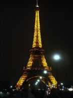 eiffel tower night close