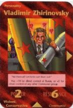 Vladimir Zhirinovsky Assassins Illuminati Card NWO