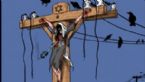 Jews crucify Palestinians 305x172