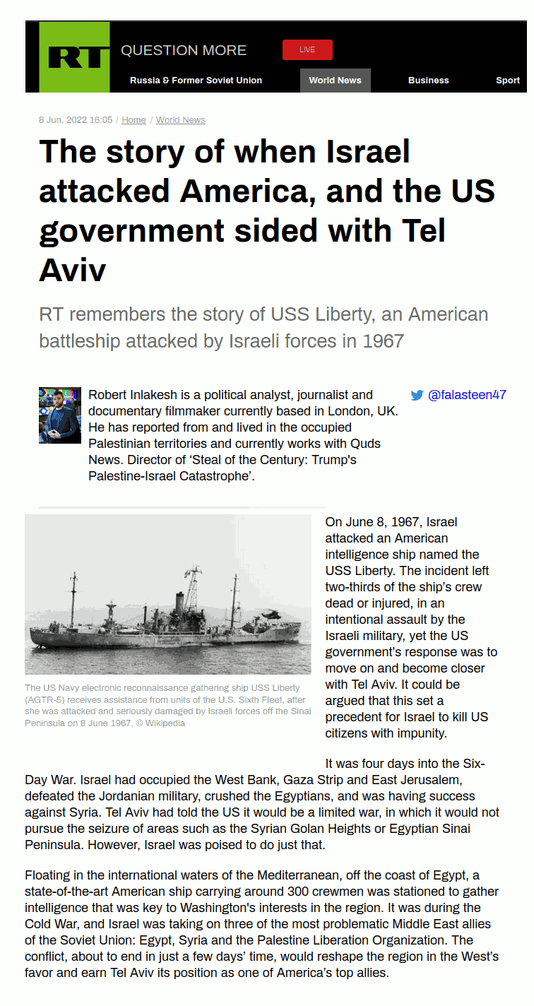 USSlibertyattackbyisrael