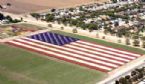 The Flag made of flowers!