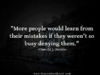 Learn from mistakes