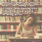 Women wit higher IQ