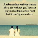 A relationship without trust