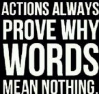 Actions and words