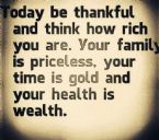 Be thankful