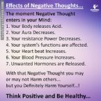 Effect of negative thoughts