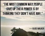 people give up their power