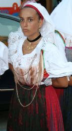 Traditional wear presented on the Madonna del Naufrago Festival in Villasimius, Sardegna