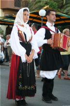 Traditional wear presented on the Madonna del Naufrago Festival in Villasimius, Sardegna