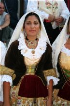 Traditional wear presented on the Madonna del Naufrago Festival in Villasimius, Sardegna