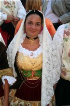 Traditional wear presented on the Madonna del Naufrago Festival in Villasimius, Sardegna