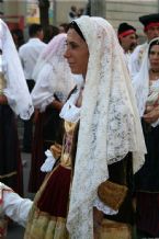 Traditional wear presented on the Madonna del Naufrago Festival in Villasimius, Sardegna