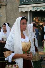 Traditional wear presented on the Madonna del Naufrago Festival in Villasimius, Sardegna