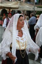 Traditional wear presented on the Madonna del Naufrago Festival in Villasimius, Sardegna