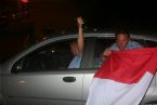 Citizens of Villasimius celebrating the Football World Cup victory