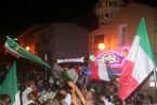 Citizens of Villasimius celebrating the Football World Cup victory