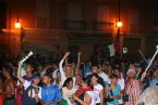 Citizens of Villasimius celebrating the Football World Cup victory