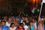 Citizens of Villasimius celebrating the Football World Cup victory