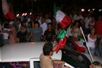 Citizens of Villasimius celebrating the Football World Cup victory