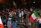 Citizens of Villasimius celebrating the Football World Cup victory