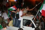 Citizens of Villasimius celebrating the Football World Cup victory