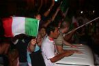 Citizens of Villasimius celebrating the Football World Cup victory