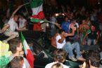 Citizens of Villasimius celebrating the Football World Cup victory